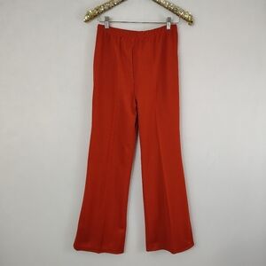 Vintage 70s Women's Burnt Orange Wide Leg Pants Hippie Chic